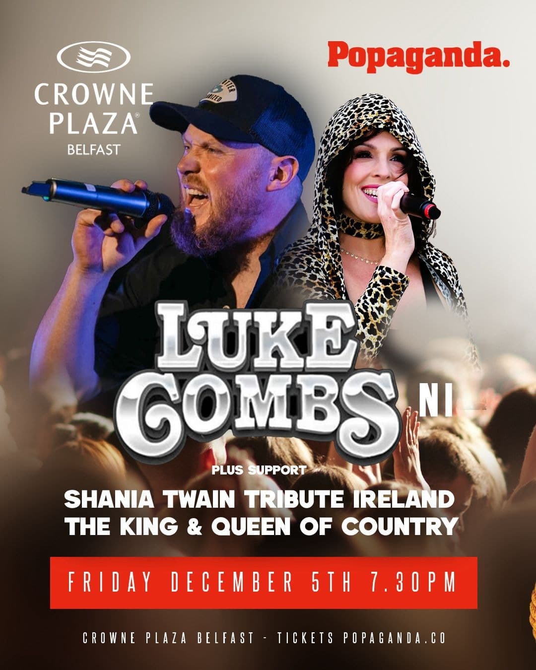 Luke Combs + Shania Twain Tribute banner